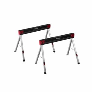 Suport/cavalcadă de atelier, 2 buc., 500 kg | KD11875 oferă o construcție solidă din oțel, cu o capacitate mare de încărcare și înălțime reglabilă.