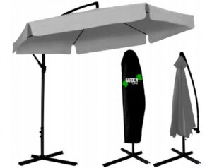 Umbrelă de grădină Banana, 3m, gri | Garden Line oferă protecție solară fiabilă și este ideală pentru terasă, balcon sau grădină.