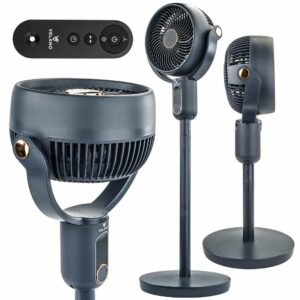 Ventilator de podea, 50W, negru | Velano funcționează silențios, are trei moduri de flux de aer și aduce o revigorare eficientă acasă sau la birou.