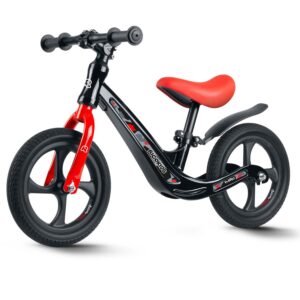 Bicicleta de echilibru pentru copii FUNNU, neagră | Ricokids este ideală pentru copiii de la 2 ani care învață să-și mențină echilibrul și se pregătesc să meargă pe o bicicletă clasică.