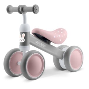 Bicicleta de echilibru cu trei roți pentru copii, ursuleț de pluș | Ricokids este un prim mijloc de transport ideal pentru copiii de la 12 luni care învață să își mențină echilibrul.