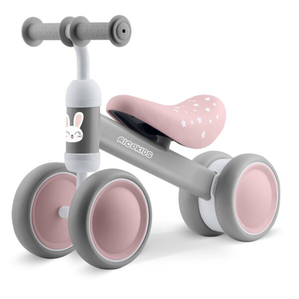 Bicicleta de echilibru cu trei roți pentru copii, ursuleț de pluș | Ricokids este un prim mijloc de transport ideal pentru copiii de la 12 luni care învață să își mențină echilibrul.