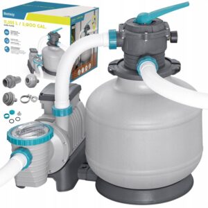 Filtrare cu nisip pentru piscină, 11355l/h | Bestway curăță eficient apa din piscinele mai mari și asigură circulația și curățenia constantă a acesteia pe tot parcursul sezonului.