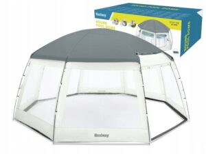 Pavilion pentru piscină, 6x6x2,95m | Bestway oferă protecție fiabilă împotriva soarelui, ploii și murdăriei în timpul înotului de vară.