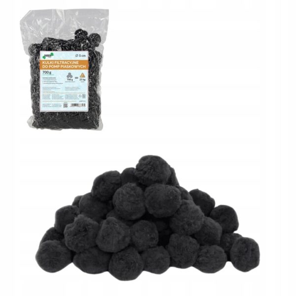 Bile filtrante, 700g, negre | Garden Line sunt un înlocuitor ecologic pentru nisipul din filtrele de piscină, asigurând o purificare eficientă a apei.