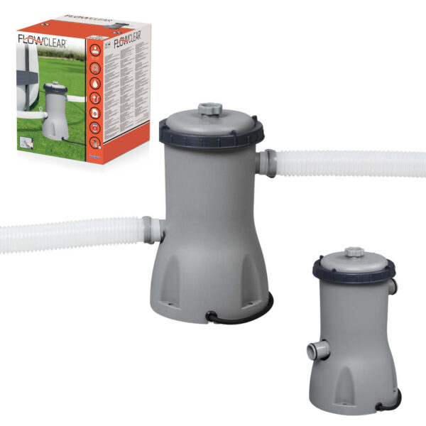 Cartuș de filtrare pentru piscine, 3028l/h | Bestway curăță în mod fiabil apa din piscinele supraterane și asigură circulația constantă și calitatea igienică a acesteia.