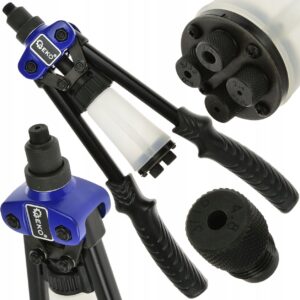 Clește de nituire, 2,4-6,4 mm | GEKO PREMIUM este o unealtă profesională concepută pentru îmbinarea diferitelor tipuri de materiale folosind nituri oarbe.
