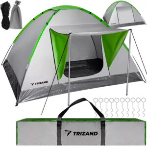 Cortul de camping Montana, 2-4 persoane | Trizand este o soluție practică pentru toți iubitorii de natură care caută un adăpost ușor și rapid de pliat.