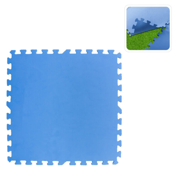 Covorașul din spumă pentru piscină, 55x55x4cm | albastru, oferă o protecție excelentă pentru fundul piscinei și crește confortul la plimbarea în jurul acesteia.