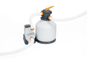 Filtrare cu nisip pentru piscine, 11355 l/h | Bestway este o soluție extrem de eficientă pentru menținerea unei ape cristaline în piscina dvs. supraterană.