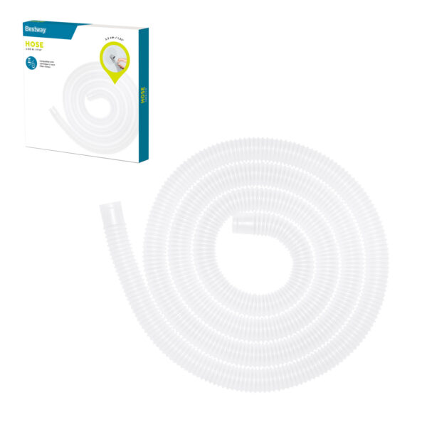 Furtun pentru piscină, 3m, 32mm | Bestway este ideal pentru conectarea unei pompe și a unui filtru, asigurând un flux fiabil al apei și întreținând sistemul de filtrare.
