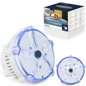 Lampă LED pentru piscină, 6x9cm | Bestway oferă până la șapte moduri de culoare și creează o atmosferă plăcută pentru înotul de seară.