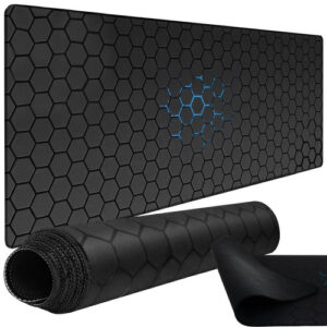 Mouse pad 24274, 90x40cm, negru | Dunmoon oferă suficient spațiu pentru un mouse și o tastatură în același timp, permițându-vă să mișcați liber mouse-ul.