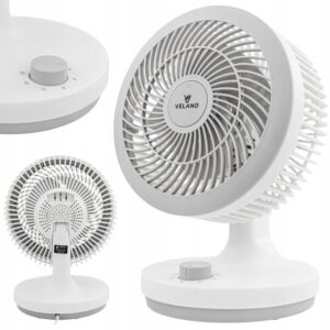 Ventilatorul de birou, alb | Velano va oferi o răcire plăcută în zilele călduroase datorită intensității reglabile, oscilației și opțiunii de adăugare a parfumului.