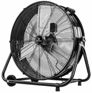 Ventilator de podea VELWEPR0007, 300W, negru | Velano oferă performanțe ridicate pentru răcirea eficientă a spațiilor mai mari, cum ar fi depozitele sau halele de producție.