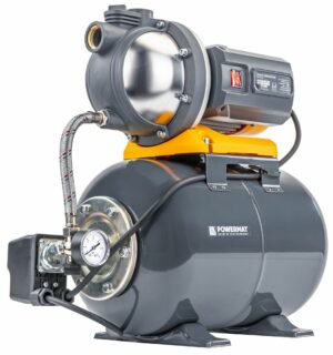Pompa de apă pentru uz casnic, 900W | PM-HD-24J este un sistem autoamorsant fiabil, conceput pentru alimentarea automată cu apă a unei case sau grădini din fântâni și rezervoare.