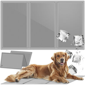 Pernă Răcoritoare XL, 90x50cm, Gri | Purlov este o pernă auto-răcoritoare cu gel pentru animale, ideală pentru utilizare în interior și exterior în zilele de vară.