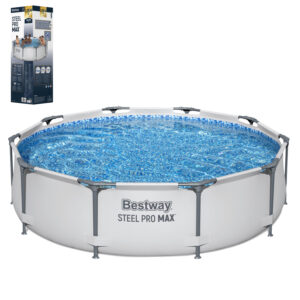 Piscină cadru, 305x76cm | Bestway este o soluție ideală pentru grădină sau terasă, asigurând spațiu și confort în utilizare.