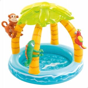 Piscină pentru copii cu capac, insulă 102×89cm | INTEX oferă distracție și răcoritoare în siguranță pentru cei mici în zilele fierbinți de vară.