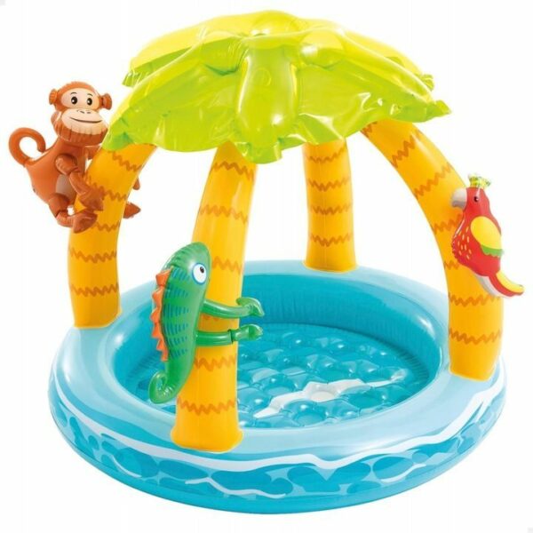 Piscină pentru copii cu capac, insulă 102×89cm | INTEX oferă distracție și răcoritoare în siguranță pentru cei mici în zilele fierbinți de vară.