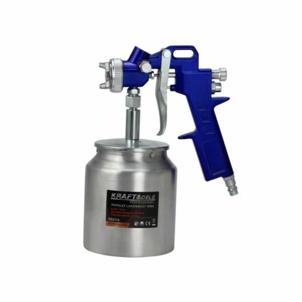 Pistolul de vopsit, 600ml | KD2114 este un instrument ușor și versatil, potrivit pentru vopsire în ateliere, ateliere de tâmplărie și garaje de acasă.