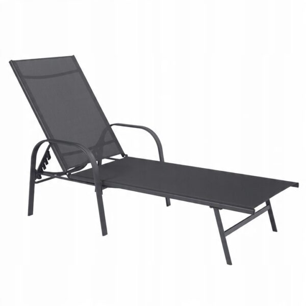 Șezlongul de grădină, 120 kg, gri închis | Garden Line este un echipament indispensabil, care va oferi confort și relaxare în grădină, terasă sau lângă piscină.