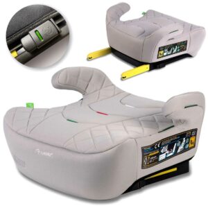 Scaun auto Louis, ISOFIX, 22-36kg, gri | Nukido oferă o potrivire stabilă, o tetieră reglabilă și confort în timpul condusului zilnic.