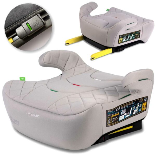 Scaun auto Louis, ISOFIX, 22-36kg, gri | Nukido oferă o potrivire stabilă, o tetieră reglabilă și confort în timpul condusului zilnic.