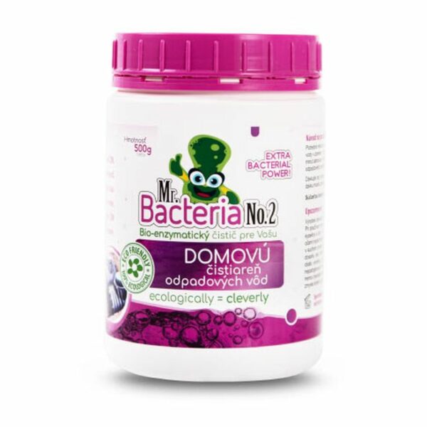 Bacterii menajere pentru stații de epurare a apelor uzate, 500g | Mr. Bacteria menține stațiile de epurare a apelor uzate curate și funcționale prin descompunerea deșeurilor organice și a nămolului.