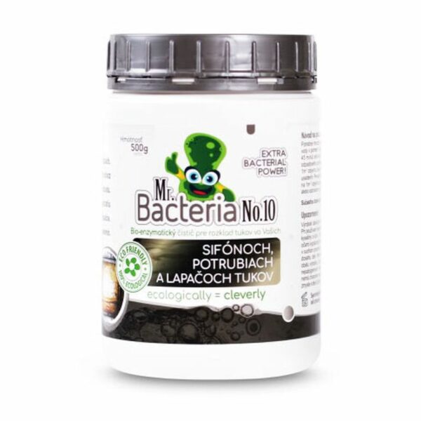 Bacterii pentru descompunerea grăsimii din sifoane, 500g | Mr. Bacteria descompune grăsimea și uleiul din sifoane, țevi și separatoare de grăsimi și previne înfundarea acestora.