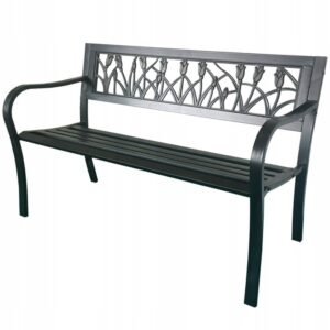 Banca de grădină, 125x53x77cm, lalele | Garden Line este o ședere practică și elegantă, care va face momentele de relaxare pe terasă, curte sau în grădină mai plăcute.