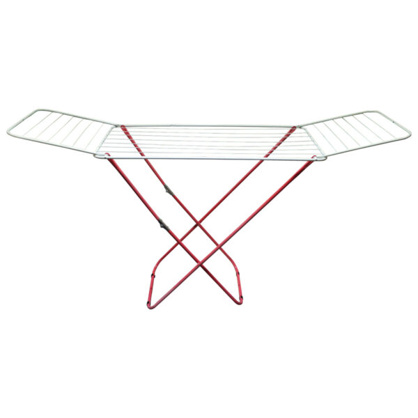 Frânghie de rufe Ola, 18m, alb-roșu | Clean Line este o frânghie de rufe practică și pliabilă, potrivită pentru utilizare în interior și exterior, cum ar fi balcoane sau grădini.
