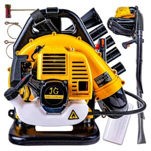 Suflanta de frunze pe benzină JG Strong, 1.25kW | John Gardener este concepută pentru îndepărtarea eficientă a frunzelor și a deșeurilor mici de grădină.