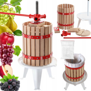 Storcătorul de fructe, 6L | Roșu este ideal pentru presarea ușoară și rapidă a sucului din diverse tipuri de fructe de grădină - mere, struguri sau fructe de pădure.