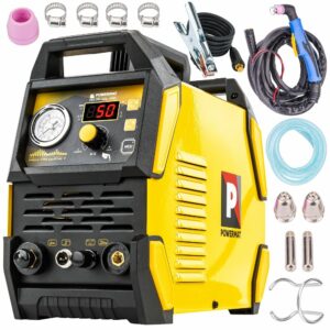 Mașina de tăiat cu plasmă, 6,5 kVA | PM-PP-50L-PRO este un dispozitiv compact și puternic, conceput pentru tăierea precisă a materialelor conductoare electric.