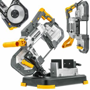 Fierăstrăul cu bandă, 1200W | PM-PTDM-1200M este un instrument practic pentru tăierea precisă și eficientă a materialelor metalice în atelier și la asamblare.
