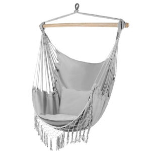 Scaunul balansoar brazilian, gri | Gardlov, este o soluție extrem de confortabilă și elegantă pentru relaxare în grădină, pe terasă sau pe balcon.