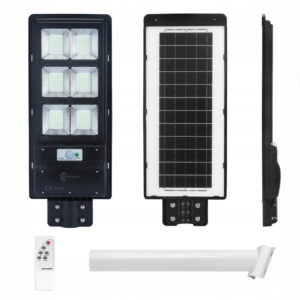 Lampa stradală solară LED | 240W este ideală pentru iluminarea zonelor exterioare, trotuarelor, drumurilor, fără a fi nevoie de o conexiune electrică.
