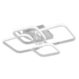 Lampa decorativă, pătrată, 42W | albă, are o sursă de lumină în până la trei culori de lumină care pot fi schimbate cu ajutorul telecomenzii.