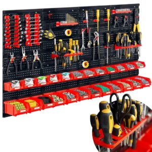 Peretele de atelier pentru scule HM-580, 128x76cm | Humberg este un panou organizatoric practic care vă va ajuta să vă mențineți atelierul ordonat.