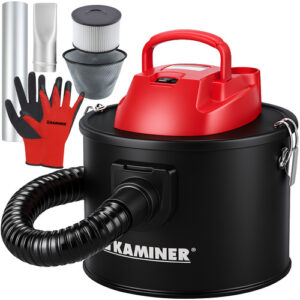 Aspirator de cenușă ODK008 cu accesorii, 10L | Kaminer este un aspirator compact conceput pentru curățarea ușoară a cenușii de pe șeminee, grătare și sobe.