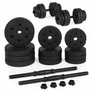 Setul de gantere reglabile | 2x10kg oferă o opțiune practică de ajustare a încărcăturii după cum este necesar și este ideal pentru exerciții acasă și antrenament de forță.