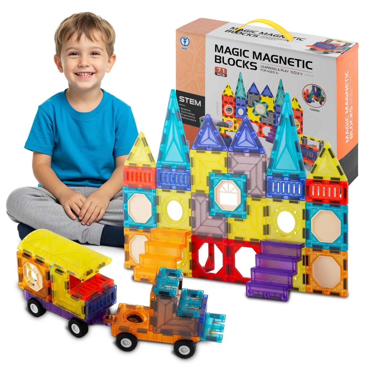 Set de construcție magnetic RK-782, 71 buc | Ricokids Set de construcție magnetic RK-782, 71 buc | Ricokids