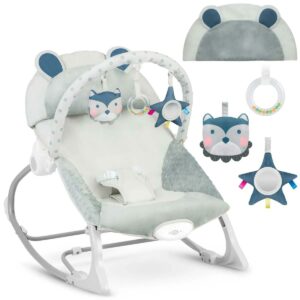 Leagăn vibrant pentru bebeluși, gri | Ricokids