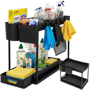 Organizator sub chiuvetă, negru | Ruhhy