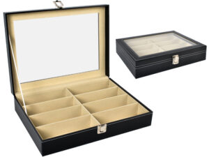 Organizator ochelari, 8 compartimente, negru | Soulima