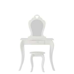 Masă de toaletă pentru copii cu oglindă | albă