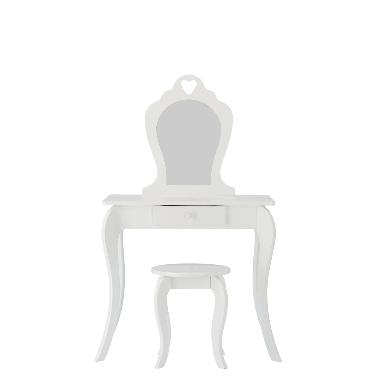 Masă de toaletă pentru copii cu oglindă | albă Masă de toaletă pentru copii cu oglindă | albă