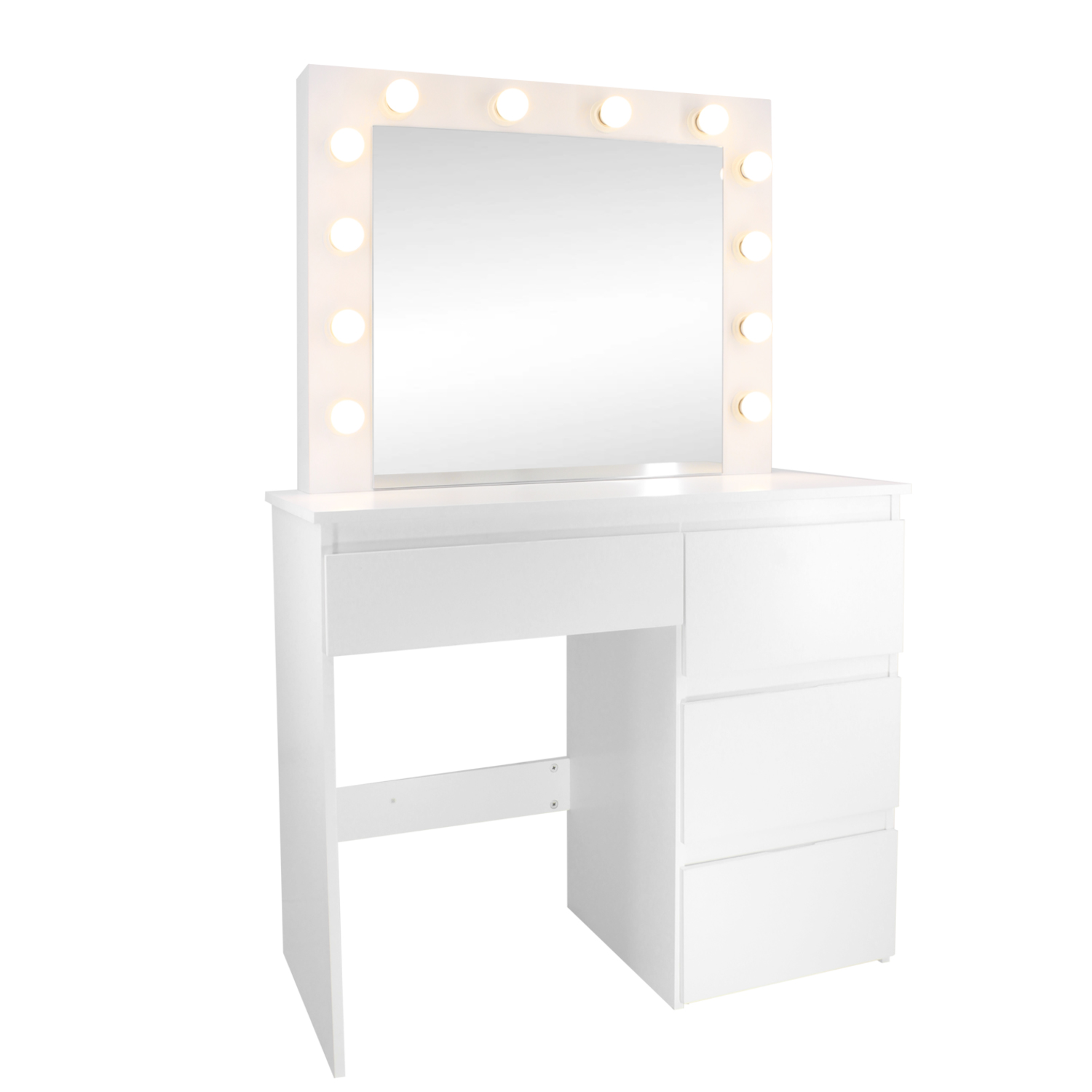 Masă de toaletă PRO HOLLYWOOD cu LED | albă Masă de toaletă PRO HOLLYWOOD cu LED | albă