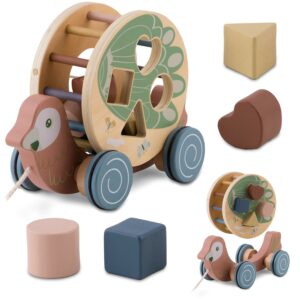 Jucărie din lemn pentru copii NK-854, papagal | Nukido